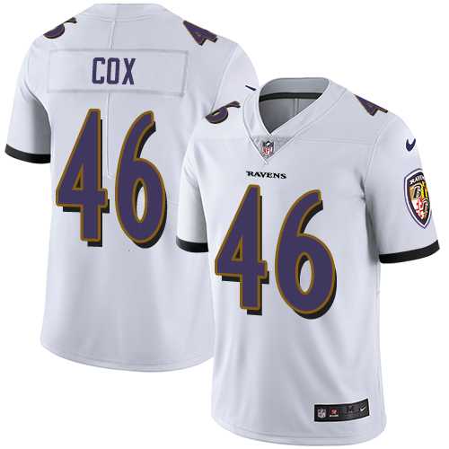 Nike Baltimore Ravens #46 Morgan Cox White NFL Vapor Untouchable Limited Jersey,We sell and wholesale Nike Baltimore Ravens #46 Morgan Cox White NFL Vapor Untouchable Limited Jersey on line form chian!